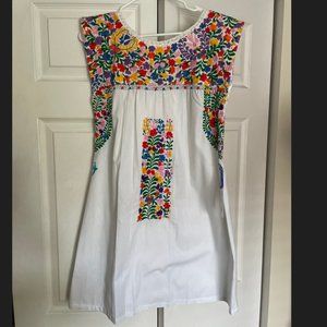 NWT Mi Golondrina Embroidered, Multi-Color Mini Dress Size S